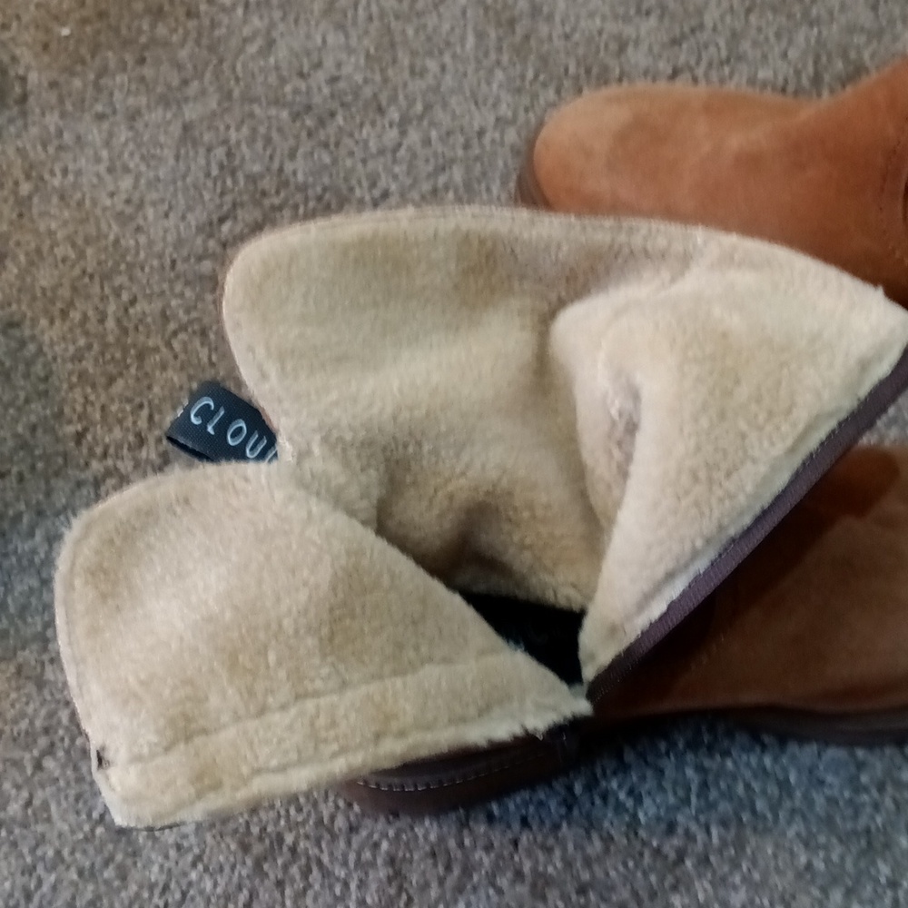 Ankle Boots Musse & Cloud Geos Suede Booties Sherpa Lining Size 10 - Picture 12 of 15